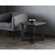Marley 22 X 22 inch Dark Brown / Antique Gunmetal Side Table